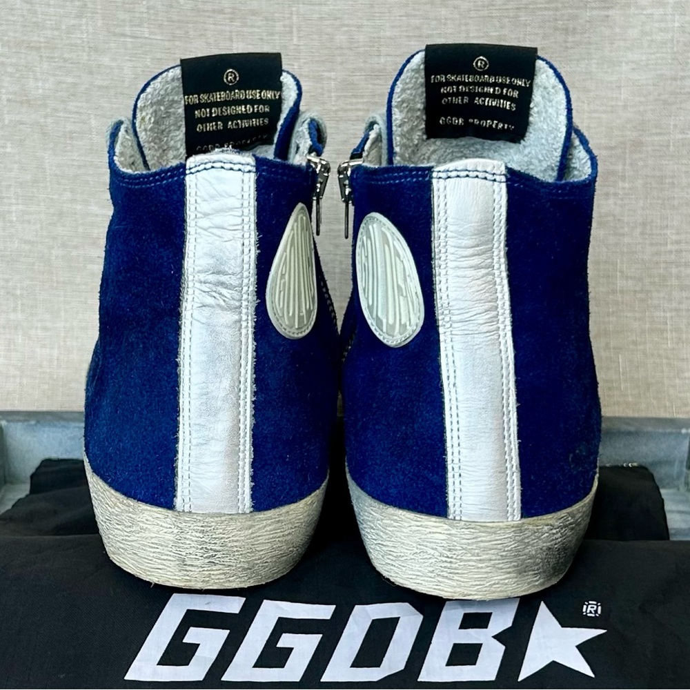 Golden Goose Francy High-Top Sneakers – Cobalt Blue Suede Like New EU 39/US 8.5 - Picture 3 of 11
